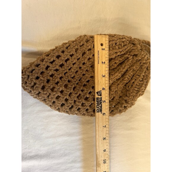 Crochet Vintage Beige Sweater, Skirt & Bag Set Henrietta Tanuska Beverly Hills s - Picture 9 of 16